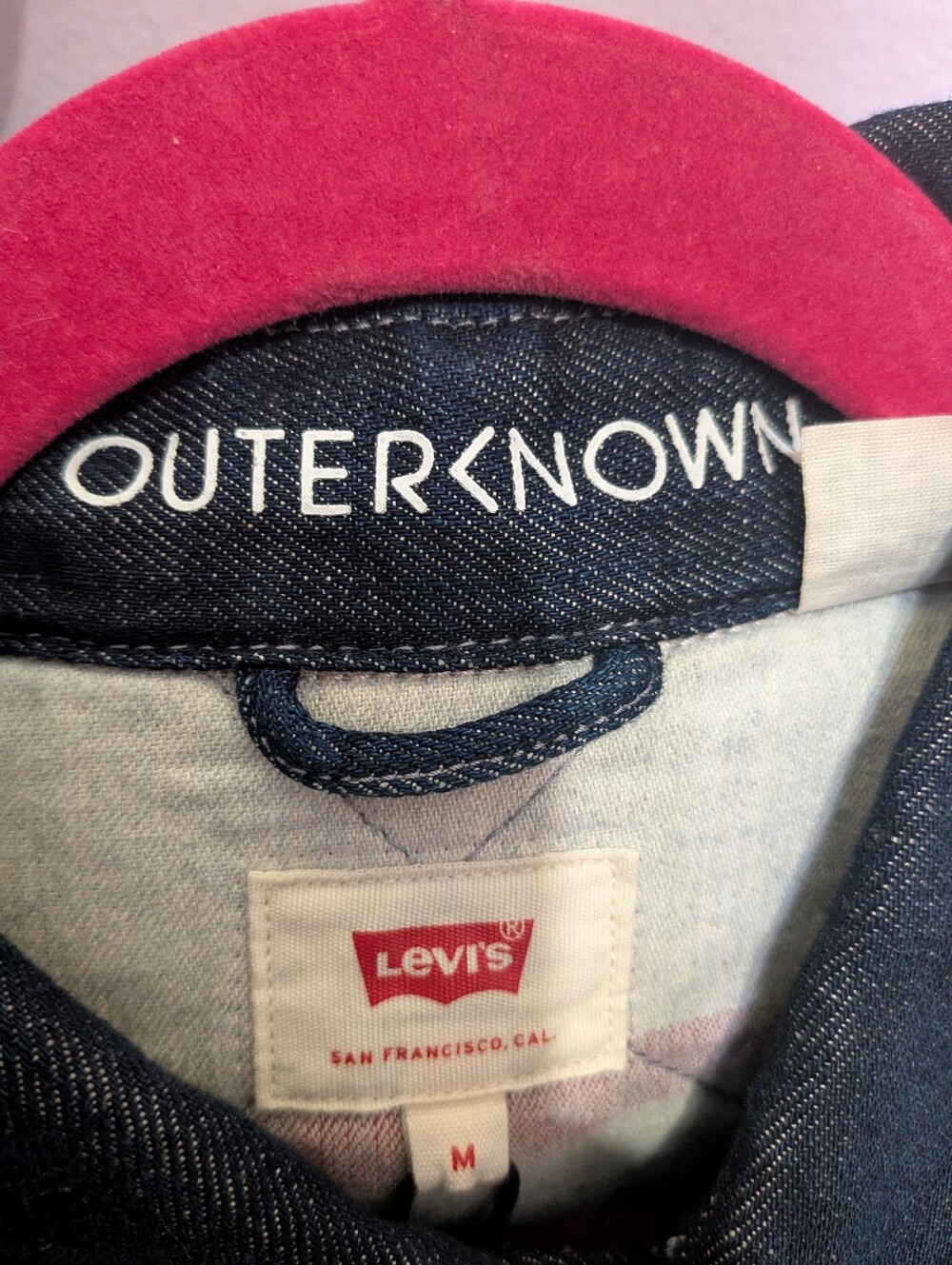 NWT Levi's x Outerknown Quilted Denim Shirt Jacket Medium Deadstock Shacket - Picture 11 of 12